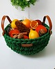 dekoracje świąteczne Świąteczny zielony kosz ze sznurka bawełnianego " Bowl Basket" 3