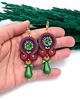 kolczyki soutache Kolczyki sutasz kolorowe barwne energetyczne Florina z łezką 1