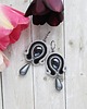 kolczyki soutache Srebrnoszare kolczyki sutasz 1