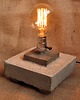 lampy stołowe Lampa ze starego drewna i betonu, loft, unikat /4/ 5