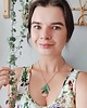 wisiory Naszyjnik niebieski kwiat, letni błękitny boho wisiorek na festiwal 4