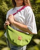 saszetka nerka Welurowa torebka crossbody Zielone Jabłuszko 4