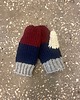 rękawiczki damskie Rękawiczki jednopalczaste z wełny merino bordo/ ecru 1