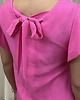 sukienki maxi damskie Wiskozowo-lniana sukienka Fucsia 3