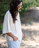 t-shirt damskie Koszulka T-Shirt z bawełny prążkowanej, NATURAL WHITE 1