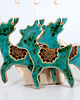 ozdoby choinkowe Turkusowy renifer - ceramiczny ozdoba choinkowa 2