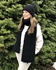 czapki damskie Zestaw czarny czapka szalik miękka i ciepła wełna handmade 2