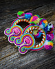 kolczyki soutache Nubi- duże i kolorowe kolczyki soutache z pomponami 4
