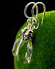 kolczyki wire wrapping Kolczyki Bali Bali - Kryształ Górski Srebro 6
