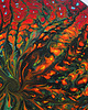 obrazy Okrągły obraz "Strange thing" średnica 40 cm, świeci w UV abstrakcja 4