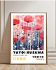 plakaty PLAKAT dekoracyjny , maki Yayoi Kusama, wystawowy, kwiaty 1