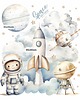 naklejki ścienne do pokoju dziecka Space Adventure - Kosmos, Naklejki Na Ścianę Dla Dzieci - Zestaw 1 2
