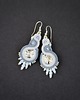 kolczyki soutache Ronja 8 biało-szare kolczyki z sutaszu, srebro. 2