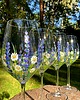 szklanki i kieliszki Kieliszki na wino ręcznie malowane Lawenda i  stokrotki. 3