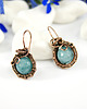 kolczyki wire wrapping Kolczyki z jadeitem 6