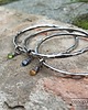 bransoletki srebrne Srebro i turmalin / spinel / peridot - bransoletka bangla. 1