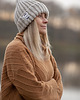 czapki damskie Wełniana czapka beanie Chunky Knit - BEIGE 1