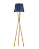 lampy podłogowe Drewniana lampa podłogowa trójnóg z welurowym kloszem ANDORA VELUR 8