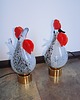 lampy stołowe Lampki Kogut i Kura Vintage Szkło Artystyczne Lata 80 8