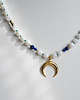 chokery Naszyjnik z masy perłowej z lunulą i lapisem lazuli 1