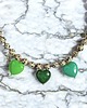 naszyjniki - inne Jaspis dalmatyński i serca : naszyjnik : zieleń 1