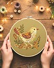 Ozdoby na ścianę Ptaszek folk - haft w tamborku 20 cm 2
