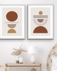 plakaty DWA PLAKATY boho geometryczne mid century 2
