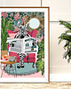plakaty Plakat Zebra w tropikalnym salonie 5