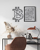 Ozdoby na ścianę Geometryczny Bitcoin- symbol- znak- oryginalna ozdoba 3d na ścianę 4