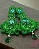 kolczyki soutache Szmaragdowo zielone kolczyki sutasz 2