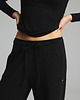 spodnie dresowe damskie Spodnie BELL waffle black 3