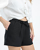 szorty damskie Lniane spodenki BLOOM deep black 2