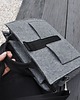 torebki mini Designerska torebka - szara - czarny pas - mini 3