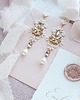Biżuteria ślubna Kolczyki ślubne Lace Me Long z perłami 4