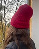 czapki damskie Jesienna czapka z alpaki i jedwabiu czerwona Dimma 4