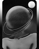 grafiki i ilustracje Kosmos (wersja czarno-biała) 1