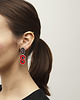kolczyki soutache Kolczyki soutache - Czerń Czerwień Szary Medium 1