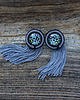 kolczyki soutache Szare kolczyki sutasz z motywem panterki 2
