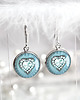 kolczyki srebrne DIAMOND HEARTS - ŚLICZNE DELIKATNE kolczyki srebrne bigle 1