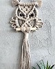 makramy Mała Sowa Makrama 30 cm Beżowa Zawieszka Ścienna Stylowa Ozdoba Boho 1