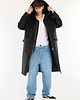 płaszcze i kurtki męskie Parka Longline Hoodie Oversize black ocieplana 7