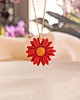 wisiory Naszyjnik wisiorek z kwiatkiem czerwone maki, dalie, mak, gerbera 1