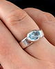 pierścionki srebrne Pierścionek blue topaz regulowany 2