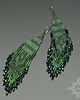 kolczyki szklane Arbara, zielone "indiańskie" kolczyki, beading 2