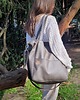 torby na ramię Lazy bag Pocket  torba taupe ekoskóra oversize 3