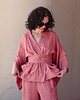 bluzki kimonowe damskie Kimono lniane różowe, lniana bluzka różowa. 2