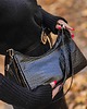 torby na ramię Torebka Skórzana CARRIE M Czarny CroCo mat GOLD 2