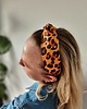 opaski do włosów Jedwabna opaska do włosów brązowa panterka SILK CROWN 2