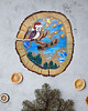 obrazy Obrazy na drewnie - Wood slice art painting malowidła na drewnie 2