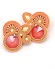 kolczyki soutache Koralowe małe kolczyki soutache 3